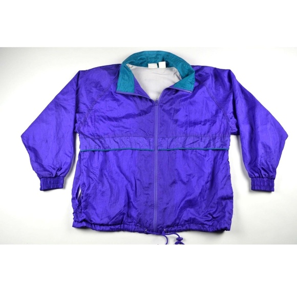 Vintage Other - Vintage 90s Mens Windbreaker Jacket Coat Purple L